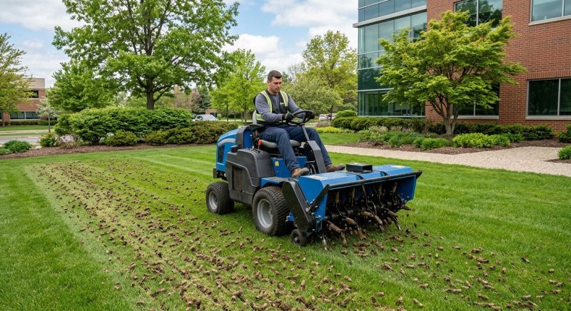 Commercial Lawn Aeration