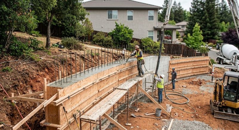Retaining Wall Installation