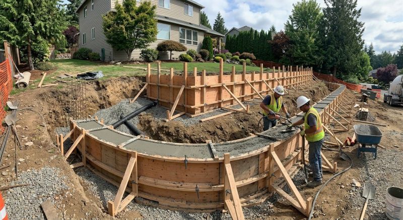 Retaining Wall Installation