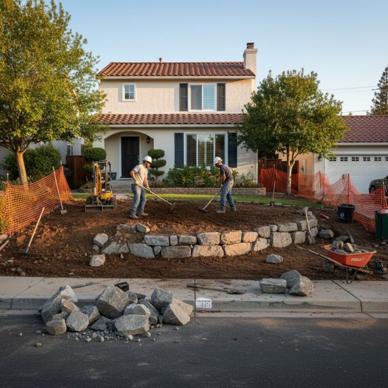 Retaining Wall Installation