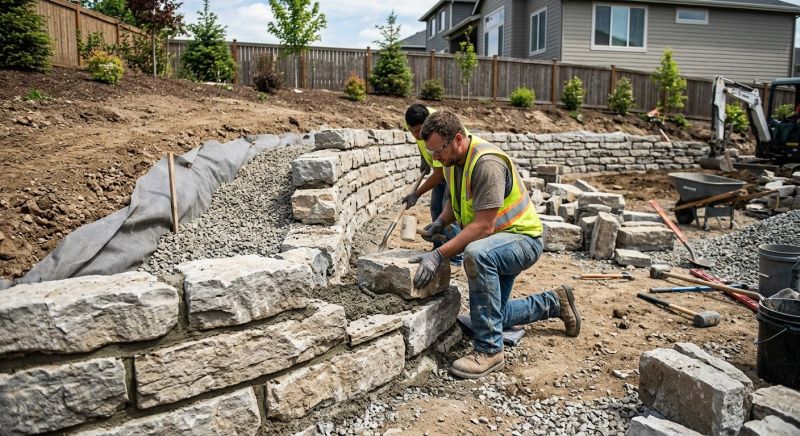 Retaining Wall Installation