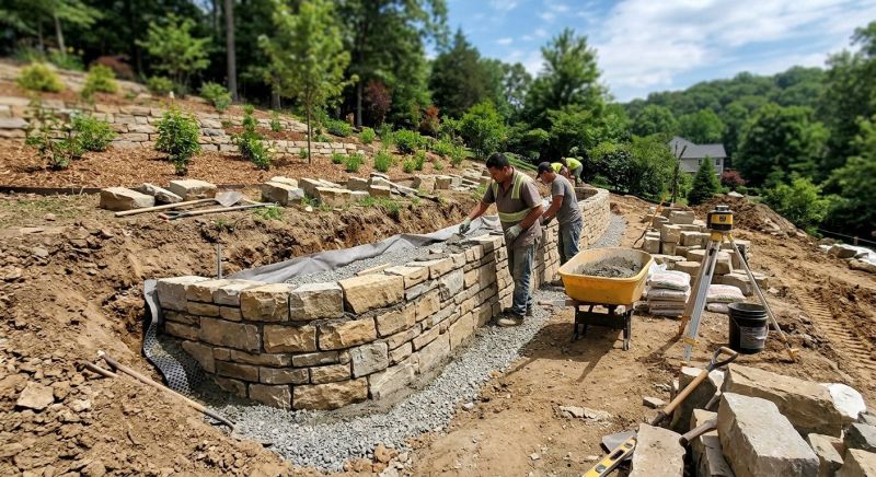 Retaining Wall Installation